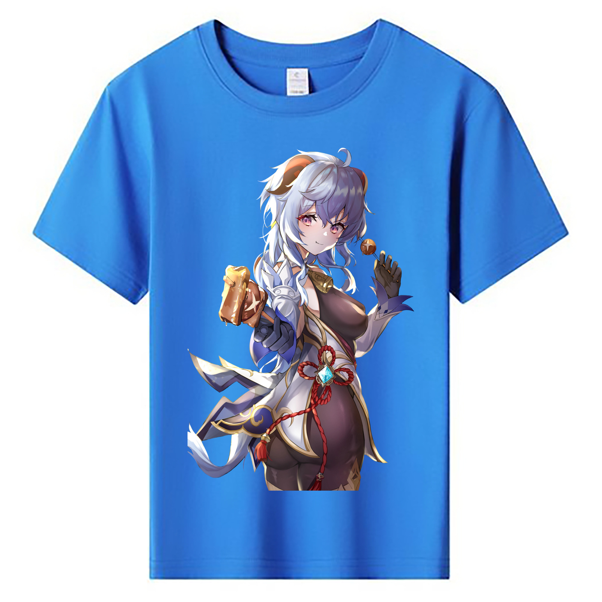 げんし神 甘雨 かんう genshin Ganyu 綿100％キッズTシャツ（フロントプリント）